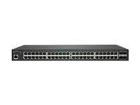 SonicWall Switch SWS14-48 - Switch - Administrerad - 48 x 10/100/1000 + 4 x 10 Gigabit SFP+ - rackmonterbar - med 3 års 247-support 02-SSC-8379