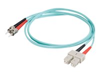 C2G SC-ST 10Gb 50/125 OM3 Duplex Multimode PVC Fiber Optic Cable (LSZH) - Nätverkskabel - ST-läge (multi-mode) (hane) till SC-läge (multi-mode) (hane) - 1 m - fiberoptisk - duplex - 50/125 mikron - OM3 - halogenfri - havsblå 85522