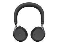 Jabra Evolve2 75 - Headset - på örat - Bluetooth - trådlös - aktiv brusradering - USB-C - ljudisolerande - svart - Certifierad för Microsoft-teams 27599-999-899
