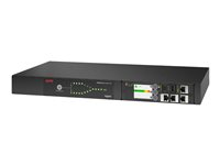 APC Netshelter Rack Automatic Transfer Switch AP4450A - Redundant omkopplare (kan monteras i rack) - AC 100/120 V - 1440 VA - 1-fas - USB, Ethernet 10/100/1000 - utgångskontakter: 10 - 1U - 2.44 m sladd - svart AP4450A