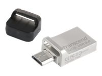 Transcend JetFlash 880 - USB flash-enhet - 32 GB - USB 3.0 / micro USB - silver TS32GJF880S