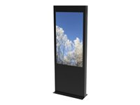 HI-ND Single Totem Touch 55" - Ställ - för platt panel - svart, trä - skärmstorlek: 55" - golvstående ST5500-5001-WOOD