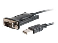 C2G Serial RS232 Adapter Cable - USB / seriell kabel - USB (hane) till DB-9 (hane) - 1.5 m - svart 86887