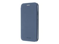 Insmat Exclusive Folio Case - Vikbart fodral för mobiltelefon - polyuretan, termoplastisk polyuretan (TPU), kartong+papper - electric blue - för Apple iPhone 14 650-3104