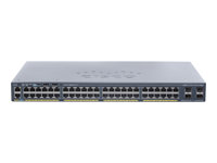 Cisco Catalyst 2960X-48TS-L - Switch - Administrerad - 48 x 10/100/1000 + 4 x Gigabit SFP - skrivbordsmodell, rackmonterbar - rekonditionerad WS-C2960X-48TSL-RF