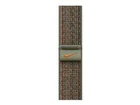 Apple Nike - Slinga för smart klocka - 41 mm - 130 - 190 mm - sequoia/orange MTL33ZM/A