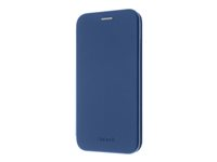 Insmat - Vikbart fodral för mobiltelefon - aluminiumfolie, kartong+papper, hållare av termoplastiskt polyuretan (TPU) - electric blue - för Apple iPhone 15 Plus 650-3205