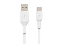 Belkin BoostCharge - USB-kabel - 24 pin USB-C (hane) till USB (hane) - 2 m - vit CAB001BT2MWH