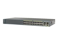 Cisco Catalyst 2960-Plus 24LC-S - Switch - Administrerad - 24 x 10/100 + 2 x kombinations-Gigabit SFP - rackmonterbar - PoE (123 W) WS-C2960+24LC-S