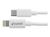 Insmat - Lightning-kabel - USB hane till Lightning hane - 1.5 m - vit 133-1035
