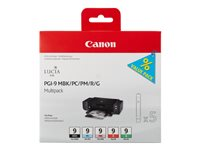 Canon PGI-9 MBK/PC/PM/R/G Multi-Pack - 5-pack - röd, grön, mattsvart, foto-cyan, foto-magenta - original - bläcktank - för PIXMA Pro9500, Pro9500 Mark II 1033B013