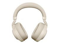 Jabra Evolve2 85 MS Stereo - Headset - fullstorlek - Bluetooth - trådlös, kabelansluten - aktiv brusradering - 3,5 mm kontakt - ljudisolerande - beige - Certifierad för Microsoft-teams 28599-999-898