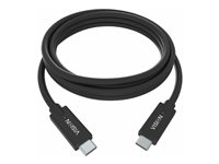 Vision Professional - USB-kabel - 24 pin USB-C (hane) till 24 pin USB-C (hane) - USB 3.1 Gen 2 / Thunderbolt 3 - 3 A - 1 m - reversibla kontakter - svart TC 1MUSBC/BL