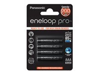 Panasonic Eneloop Pro HR-4UWXB - Batteri 4 x AAA - NiMH - (uppladdningsbara) - 930 mAh 184-1005