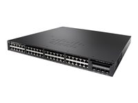 Cisco Catalyst 3650-48PQ-L - Switch - Administrerad - 48 x 10/100/1000 (PoE+) + 4 x 10 Gigabit SFP+ - skrivbordsmodell, rackmonterbar - PoE+ (390 W) WS-C3650-48PQ-L