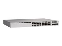 Cisco Catalyst 9200L - Network Essentials - switch - L3 - 24 x 10/100/1000 (PoE+) + 4 x 10 Gigabit SFP+ (upplänk) - rackmonterbar - PoE+ (740 W) C9200L-24P-4X-E