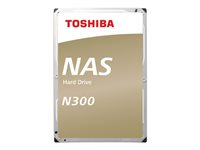 Toshiba N300 NAS - Hårddisk - 10 TB - inbyggd - 3.5" - SATA 6Gb/s - 7200 rpm - buffert: 256 MB HDWG11AUZSVA