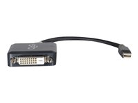 C2G 20cm Mini DisplayPort to DVI Adapter - Thunderbolt to Single Link DVI-D Converter M/F - Black - DisplayPort-kabel - Mini DisplayPort (hane) till DVI-D (hona) - 20 cm - svart 84311