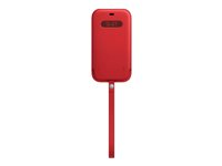 Apple - (PRODUCT) RED - skyddshölje för mobiltelefon - med MagSafe - läder - röd - för iPhone 12 Pro Max MHYJ3ZM/A