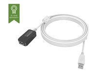 Vision Techconnect - USB-förlängningskabel - USB (hona) till USB (hane) - USB 2.0 - 5 m - aktiv - vit TC 5MUSBEXT+