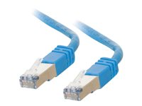 C2G Cat5e Booted Shielded (STP) Network Patch Cable - Patch-kabel - RJ-45 (hane) till RJ-45 (hane) - 10 m - STP - CAT 5e - formpressad - blå 83781