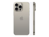 Apple iPhone 15 Pro Max - 5G smartphone - dual-SIM / Internal Memory 256 GB - OLED-skärm - 6.7" - 2796 x 1290 pixels (120 Hz) - 3 st. bakre kameror 48 MP, 12 MP, 12 MP - front camera 12 MP - naturligt titan MU793QN/A