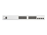 Cisco Catalyst 1200-24T-4X - Switch - L3 - smart - 24 x 10/100/1000 + 4 x 10Gb Ethernet SFP+ - rackmonterbar C1200-24T-4X