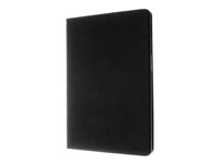 Insmat Exclusive - Vikbart fodral för mobiltelefon - papper, kartong, läder, termoplastisk polyuretan (TPU) - svart - för Samsung Galaxy Tab S9 FE+ 652-1295