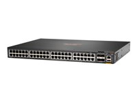 HPE Aruba Networking CX 6200F 48G 4SFP+ Switch - Switch - L3 - Administrerad - 48 x 10/100/1000 + 4 x 100/1000/10G SFP+ - framsidan och sida till baksidan - rackmonterbar JL726B#ABB