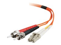C2G Low-Smoke Zero-Halogen - Patch-kabel - LC multiläge (hane) till ST-läge (multi-mode) (hane) - 7 m - fiberoptisk - 62,5/125 mikron - orange 85275
