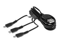 Insmat Exclusive - Strömkabel - Mikro-USB typ B (endast ström) (hane) till USB (endast ström) (hane) - 1.2 m - formpressad - svart 133-1010