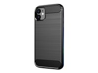 Insmat Carbon And Steel Style - Baksidesskydd för mobiltelefon - kolfiber - för Apple iPhone 12 mini 650-1827