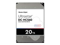 WD Ultrastar DC HC560 - Hårddisk - 20 TB - inbyggd - 3.5" - SAS 12Gb/s - 7200 rpm - buffert: 512 MB 0F38652