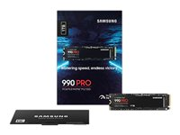 Samsung 990 PRO MZ-V9P1T0BW - SSD - krypterat - 1 TB - inbyggd - M.2 2280 - PCIe 4.0 x4 (NVMe) - 256 bitars AES - TCG Opal Encryption 2.0 MZ-V9P1T0BW