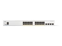 Cisco Catalyst 1300-24FP-4X - Switch - L3 - Administrerad - 24 x 10/100/1000 (PoE+) + 4 x 10 Gigabit SFP+ - rackmonterbar - PoE+ (375 W) C1300-24FP-4X