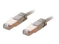 C2G Cat5e Booted Shielded (STP) Network Patch Cable - Patch-kabel - RJ-45 (hane) till RJ-45 (hane) - 50 m - STP - CAT 5e - formpressad - grå 83759