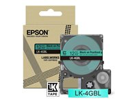 Epson LabelWorks LK-4GBL - Svart på grön pärlemor - Rulle (1,2 cm x 9 m) 1 kassett(er) hängande låda - bandpatron - för LabelWorks LW-C410, LW-C610 C53S672102