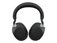 Jabra Evolve2 85 UC Stereo - Headset - fullstorlek - Bluetooth - trådlös, kabelansluten - aktiv brusradering - 3,5 mm kontakt - ljudisolerande - svart 28599-989-999