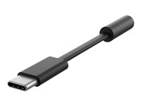 Microsoft Surface Audio Adapter - USB-C till uttagsadapter för hörlurar - 24 pin USB-C hane till mini-phone stereo 3.5 mm hona - svart LKZ-00003