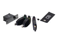 C2G Retractable Table Box Mount 4K HDMI Adapter Ring with Color Coded Mini DisplayPort, DisplayPort, and USB-C - Videoadaptersats - svart - stöd för 4K 29880