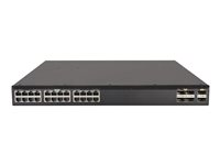 HPE FlexFabric 5710 24XGT 6QSFP+ or 2QSFP28 - Switch - L3 - Administrerad - 24 x 1 Gigabit / 10 Gigabit Ethernet + 6 x 40 Gigabit QSFP+ - rackmonterbar JL689A