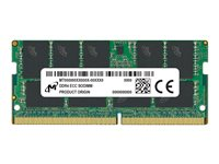 Micron - DDR4 - modul - 16 GB - SO DIMM 260-pin - 3200 MHz / PC4-25600 - CL22 - 1.2 V - ej buffrad - ECC MTA18ASF2G72HZ-3G2R1R