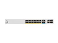 Cisco Catalyst 1300-24MGP-4X - Switch - L3 - Administrerad - 24 x 10/100/1000 (PoE+) + 4 x 10 Gigabit SFP+ - rackmonterbar - PoE+ (195 W) C1300-24MGP-4X