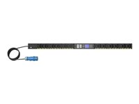 Eaton G4 - Kraftdistributionsenhet (kan monteras i rack) - uppmätt inmatning - 200 - 240 V - 3.7 kW - 1-fas - Ethernet 10/100/1000 - ingång: IEC 60309 16A - utgångskontakter: 24 (12 x IEC 60320 C13, 12 x IEC 60320 C39) - 0U - 3 m sladd - svart EVMIF116A