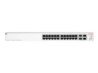 HPE Networking Instant On 1930 24G Class4 PoE 4SFP/SFP+ 370W Switch - Switch - L3 - Administrerad - 24 x 10/100/1000 (PoE) + 4 x 1 Gigabit / 10 Gigabit SFP+ - rackmonterbar - PoE (370 W) JL684B